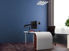 LX LCD arm blue office Schreibtisch